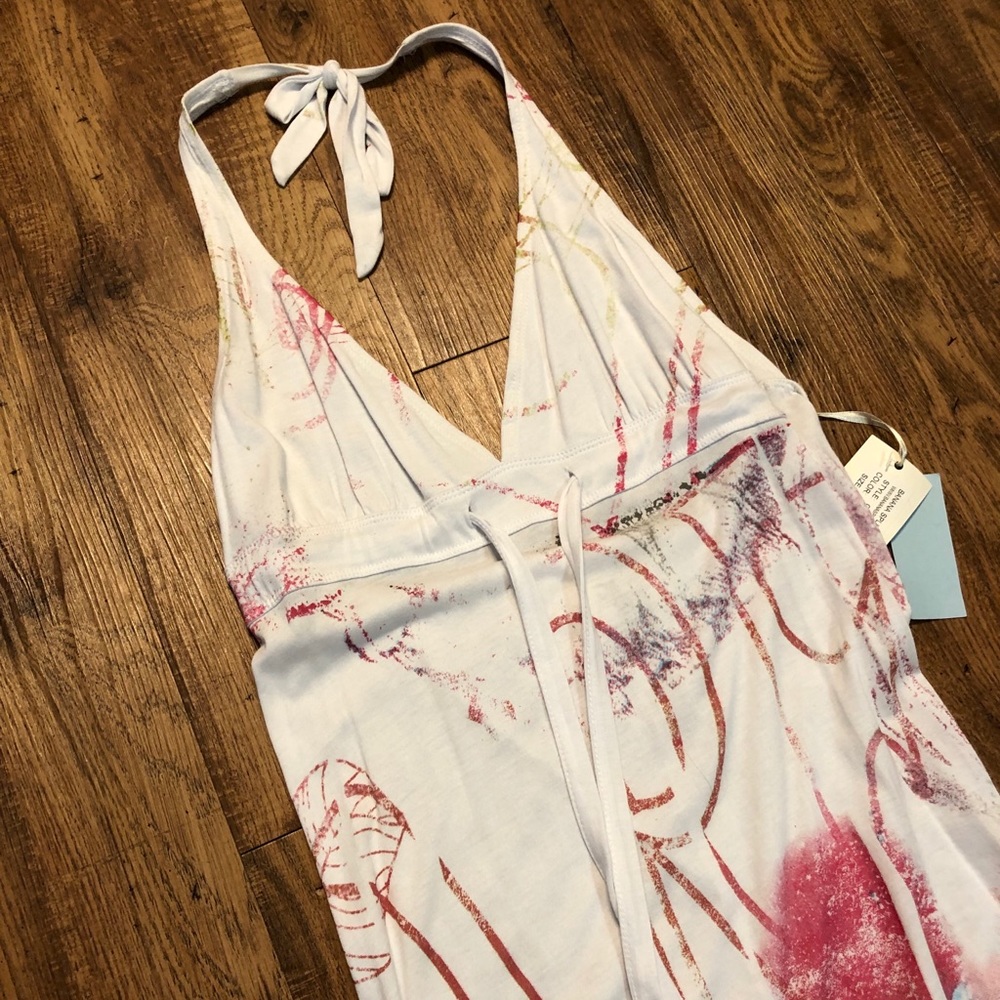 banana split halter dress